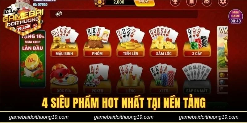 4 siêu phẩm hot nhất tại nền tảng