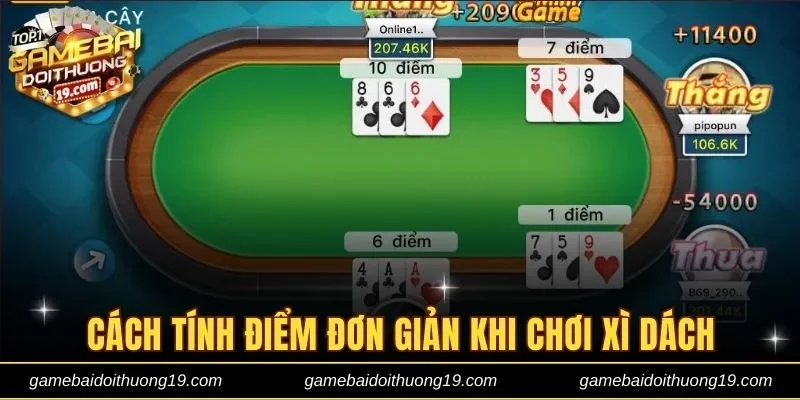 Cách tính điểm đơn giản khi chơi Xì dách