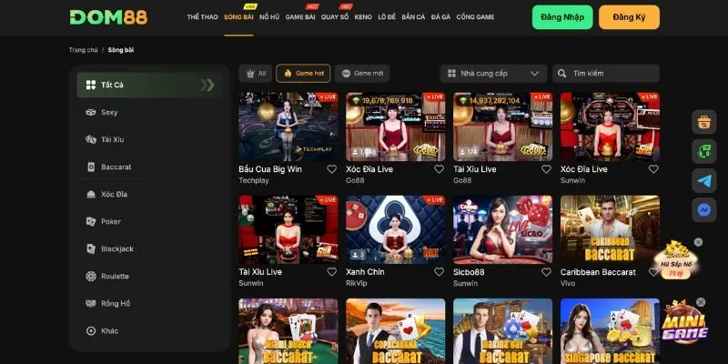 Game bài đổi thưởng Dom88