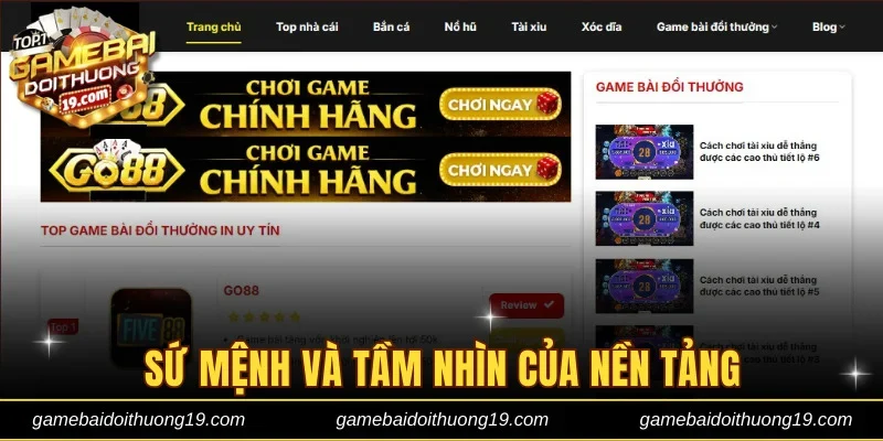 Giới thiệu sứ mệnh và tầm nhìn của nền tảng