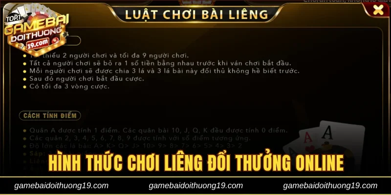 Hình thức chơi Liêng đổi thưởng online