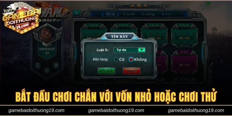 Hội viên nên bắt đầu làm quen với mức cược nhỏ