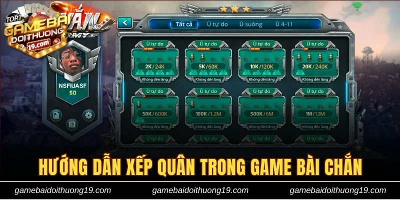 Hướng dẫn cách xếp quân hiệu quả