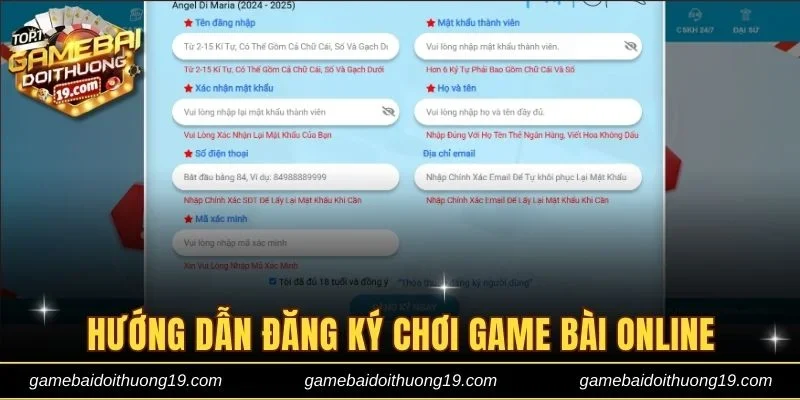 Hướng dẫn đăng ký chơi game bài đổi thưởng online
