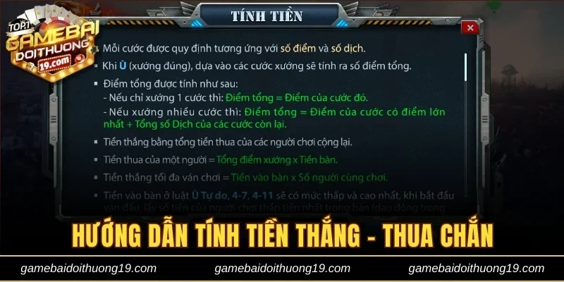 Hướng dẫn tính tiền ăn - thua Chắn vô cùng đơn giản