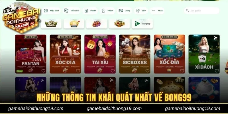 Những thông tin khái quát nhất về Bong99
