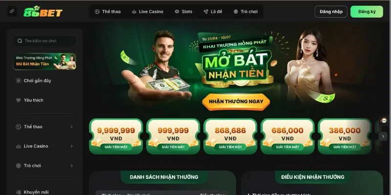 Vài nét về sân chơi game bài đổi thưởng 86BET